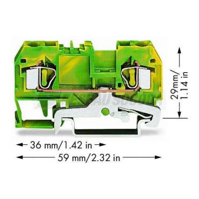  Borne de protection 2C / 4 mm� 
