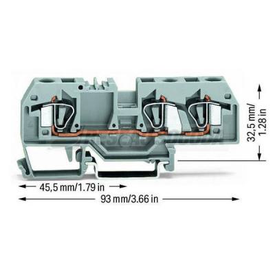  Borne de passage 3C / 6 mm� / 
