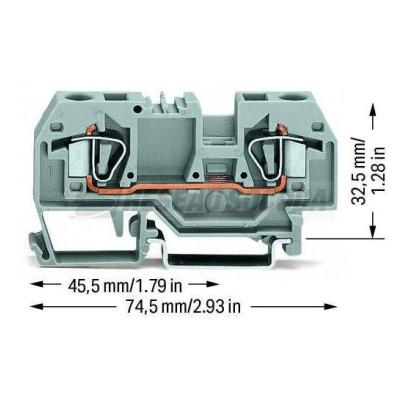  Borne de passage 2C / 6 mm� / 