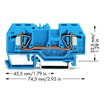  Borne de passage 2C / 6 mm� / 