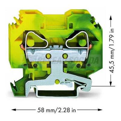  Borne de protection 2C / 16 mm 