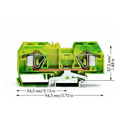  Borne de passage 2C / 16 mm� / 