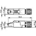  Connecteur ETH Cat. 6a T568B 