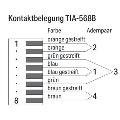  Connecteur ETH Cat. 6a T568B 
