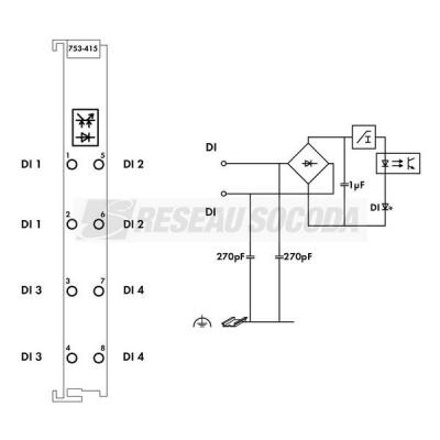  4 entr�es TOR 24 V AC/DC 