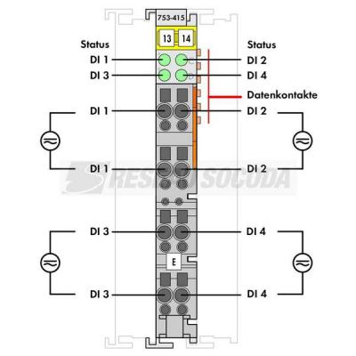 4 entr�es TOR 24 V AC/DC 