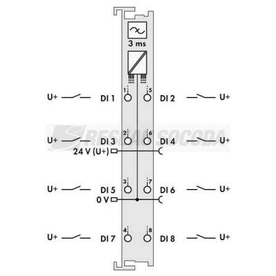  8 entr�es TOR 24V 1 fil 