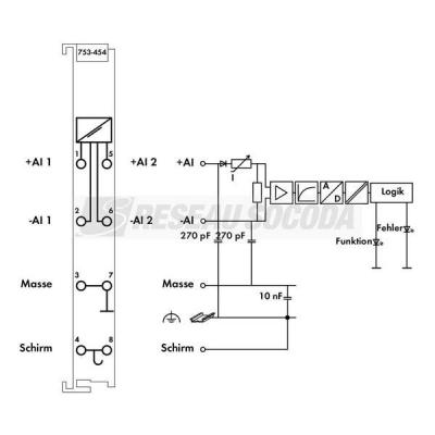  2 entr�es 4-20 mA diff. 