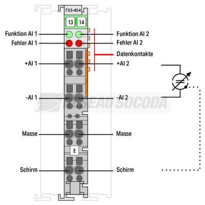  2 entr�es 4-20 mA diff. 