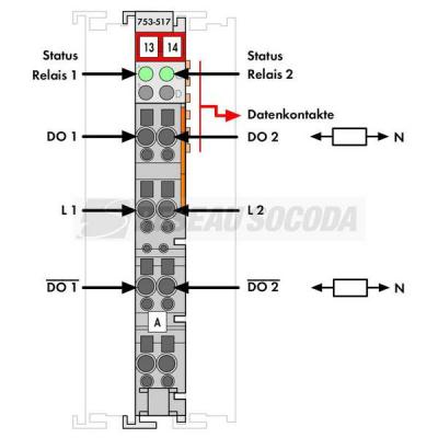  2 relais 1RT 250V 