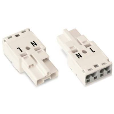  Connect male 4mm�/2p/blanc 