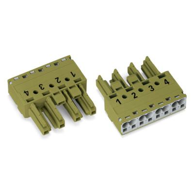  Douille 4 p�les, vert clair 