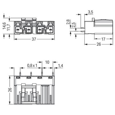  Connecteur pour circuits impri 