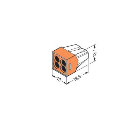  Bornes rigide 4 cond. 2,5mm� t 