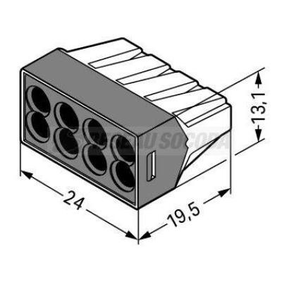  Bornes rigide 8 cond. 2,5mm� t 