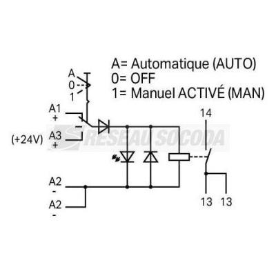 Module relais dc24v,1T avec fo 
