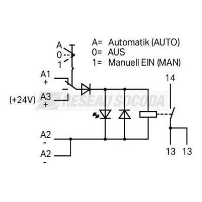  Module relais dc24v,1T avec fo 