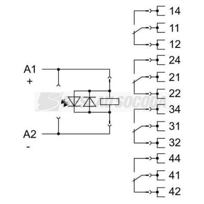  Embase avec relais 110 V DC - 