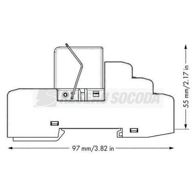  Embase avec relais 220 V DC - 