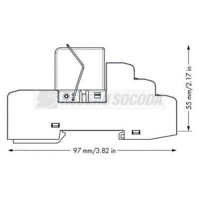  Embase avec relais 220 V DC - 