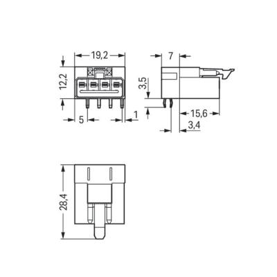  Connecteur pour circuits impri 