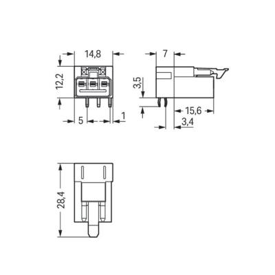  Connecteur pour circuits impri 