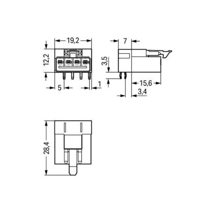  Connecteur pour circuits impri 