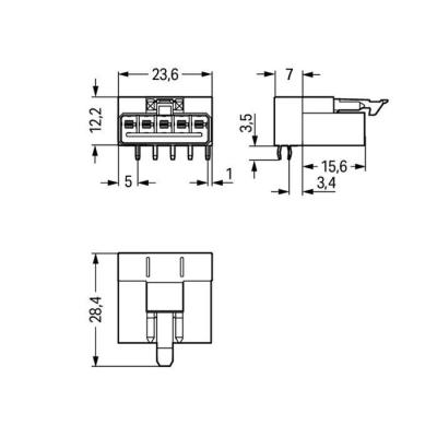  Connecteur pour circuits impri 