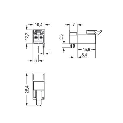  Connecteur pour circuits impri 