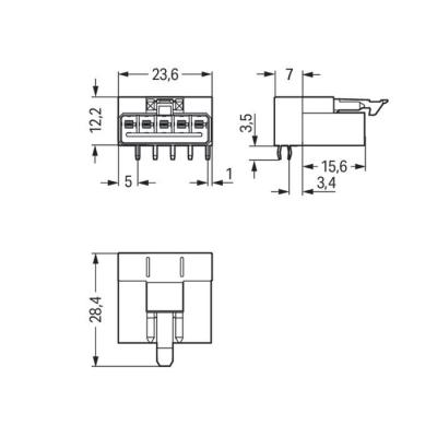  Connecteur pour circuits impri 