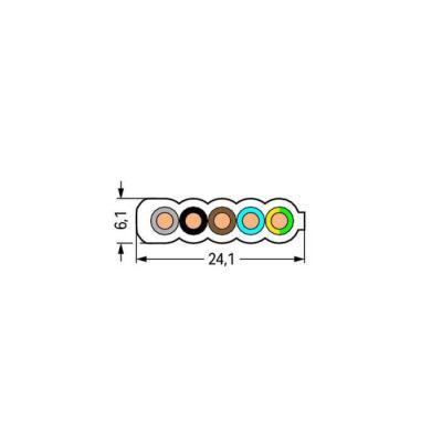 C�ble plat 5x2,5mm� vert sans 
