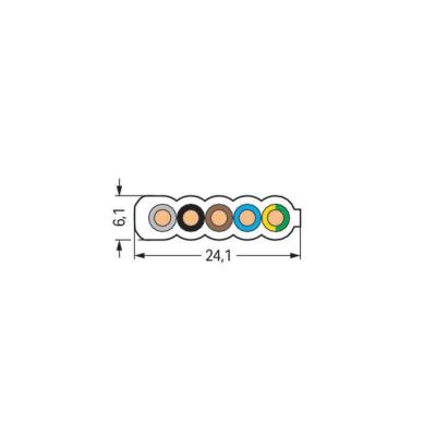  C�ble plat 5x2,5mm� vert sans 
