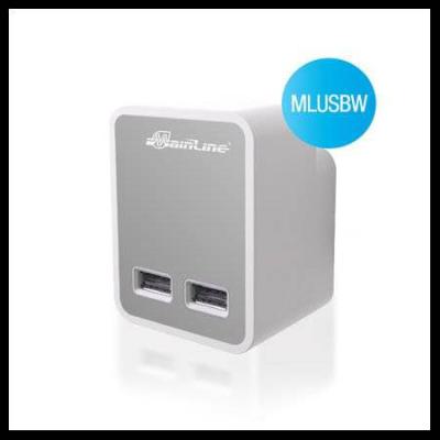  Prise 2 ports USB - Blanc 